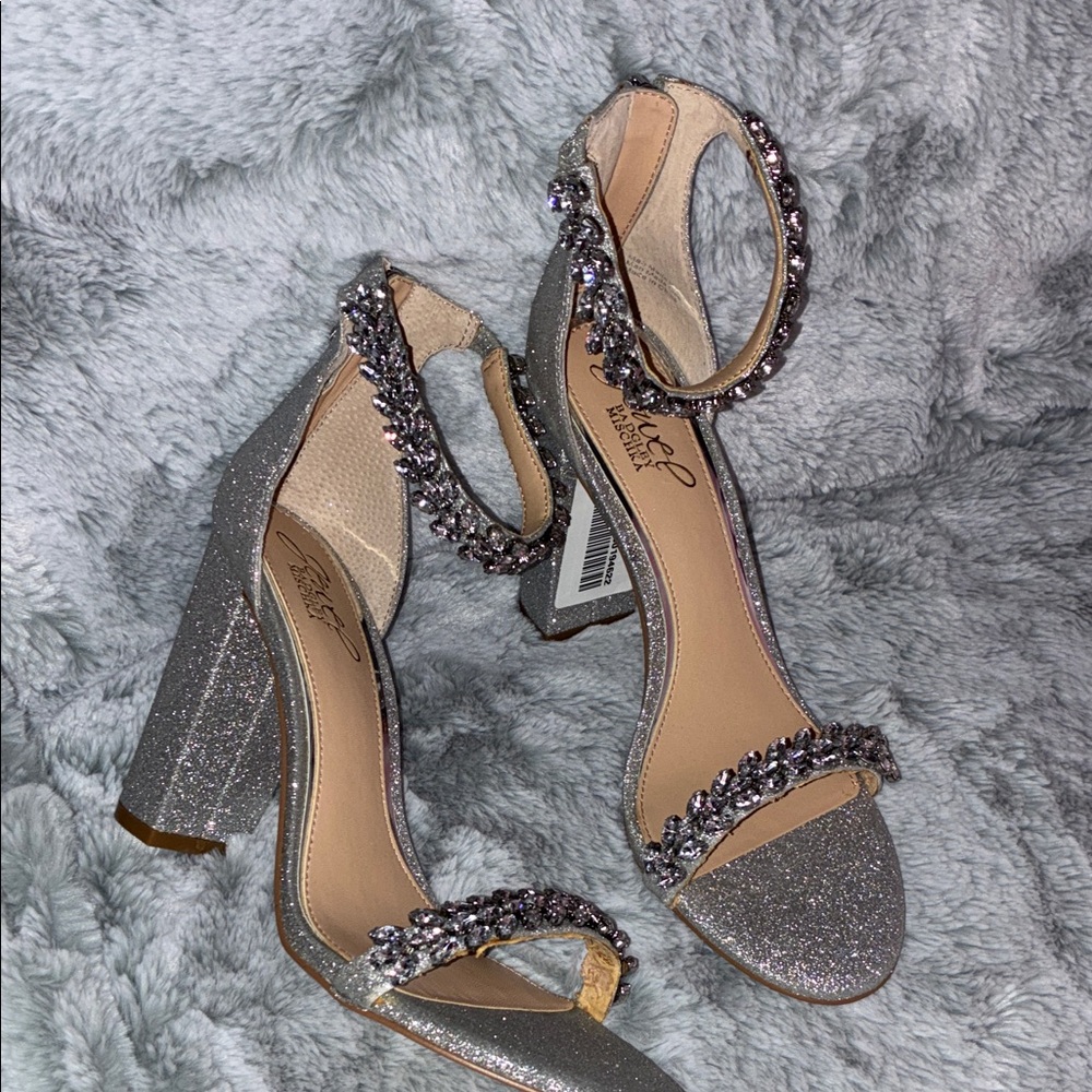 Badgley Mischka Jewel rhinestone strap heels - Picture 4 of 6